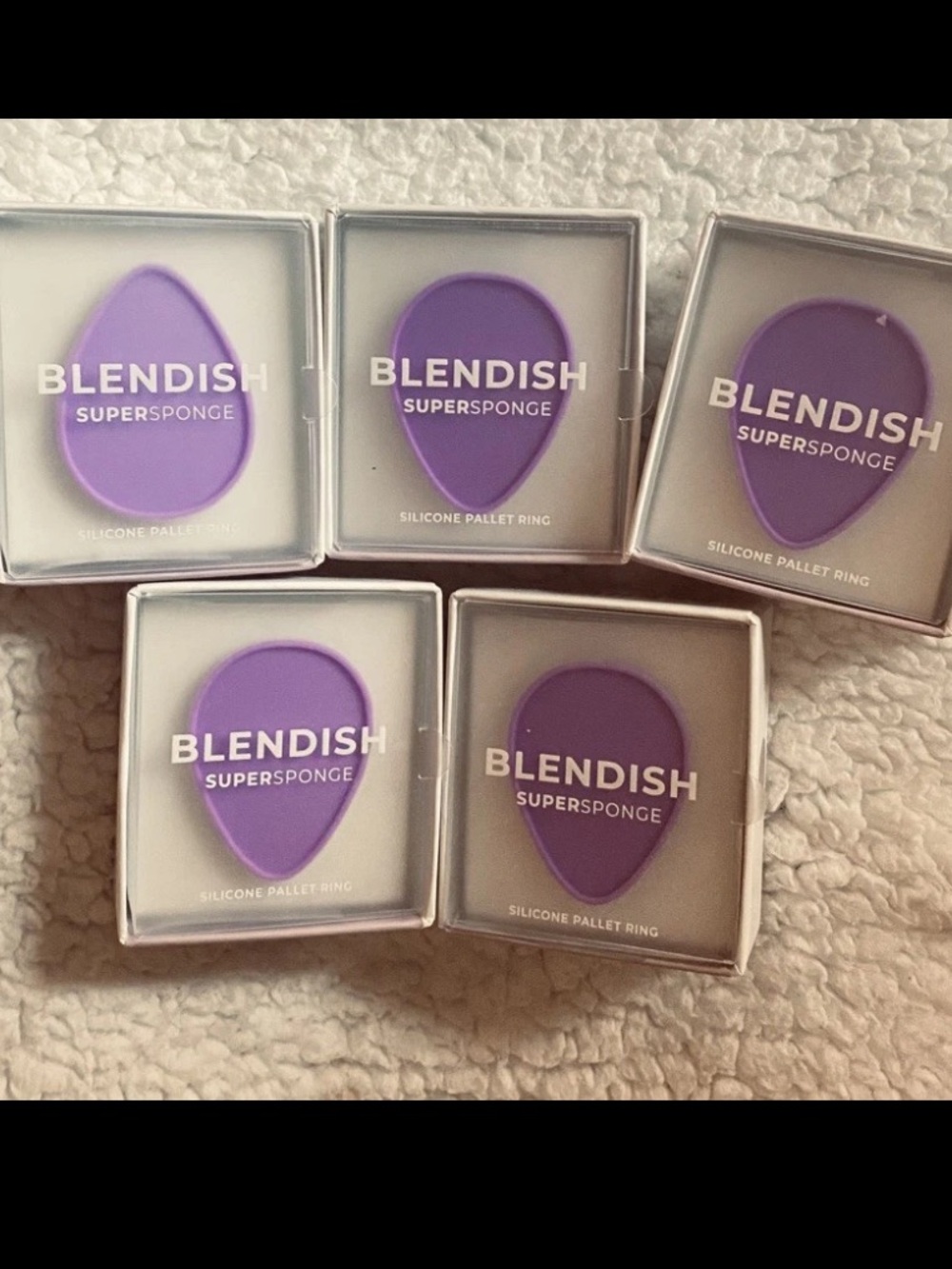 NIB Lot-5 Blendish Supersponge Silicone Pallet Ring Purple Blending Foundation